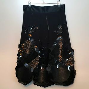 ALEX PERRY Black Sequin Skirt Sz 8